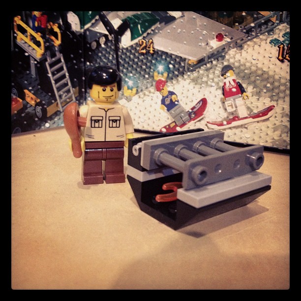 #lego #advent dude has chicken and a barbecue.