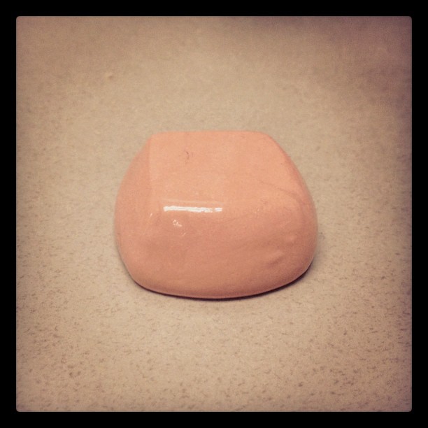 This is what happens when you leave a cube of Silly Putty overnight.