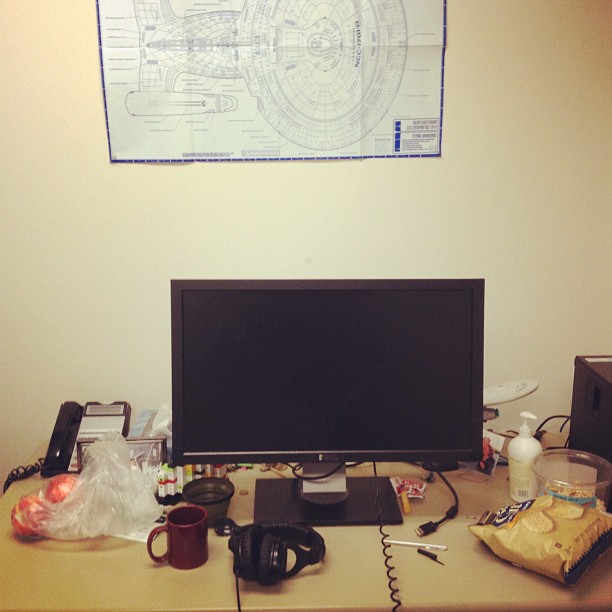 Office desk before.